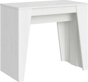 Konsola rozkładana 90x48/308 cm Anvar frassino biała