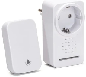 Aigostar - Dzwonek bezprzewodowy do kontaktu 1Z 230V IPX4 biały