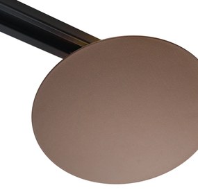 Nowoczesna lampa sufitowa w kolorze brązu do systemu szynowego 1-fazowego 2-punktowa - Iconic Pulley Nowoczesny Oswietlenie wewnetrzne