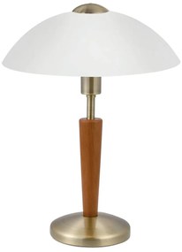 Szaro-brązowa lampa stołowa ze ściemniaczem ze szklanym kloszem (wysokość 35 cm) SOLO 1 – EGLO