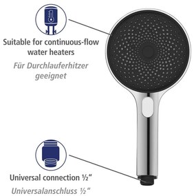 Zestaw prysznicowy ze stali nierdzewnej w kolorze błyszczącego srebra 120 cm Soft Water – Wenko