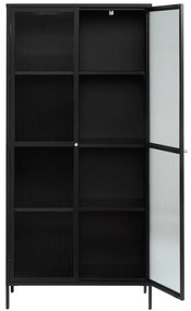 Czarna metalowa witryna 90x190 cm Bronco – Unique Furniture
