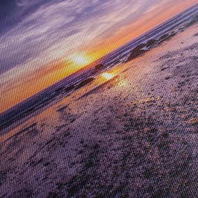 Obraz plaży - zachód słońca (170x50 cm)