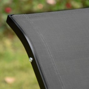 Outsunny Zestaw 2 Lekkich Leżaków Aluminiowych - Wymiary: 165x61x63cm - Trwałe i Wygodne