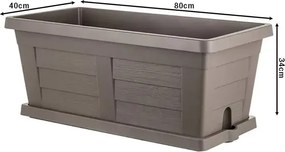 Bama Wielkogabarytowa skrzynka ogrodowa Legno cappuccino, 80 x 40 x 35 cm, 80 cm