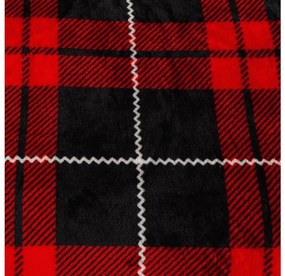 Mikropluszowy koc ALBURY, czerwony Rozmiar: 160 x 200 cm