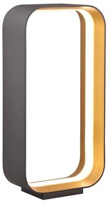 Czarna lampa stołowa LED ze sterowaniem głosowym/mobilną aplikacją i metalowym kloszem (wysokość 41 cm) Cizione – CINQUE