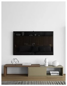 Szara szafka pod TV z dodatkowym stolikiem TemaHome Move
