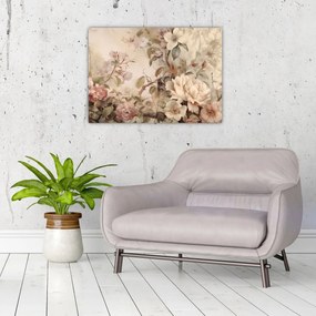 Obraz na szkle - Obraz ptaka w stylu vintage (70x50 cm)