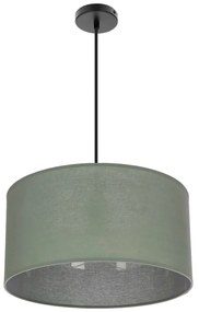 Zielona lampa wisząca z tekstylnym kloszem ø 40 cm Shanti – Candellux Lighting