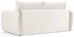 Kremowa aksamitna rozkładana sofa 214 cm Vienna – Cosmopolitan Design