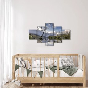 Obraz rzeki z drzewem (125x70 cm)