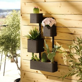 Plastikowe doniczki wiszące na zioła zestaw 4 szt. Cubiko – Umbra