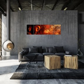 Obraz - Budda w odcieniach czerwieni (170x50 cm)