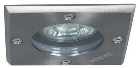 Zewnetrzna Oświetlenie punktowe wpuszczane stalowe 10,5 cm IP65 - Basic Square Nowoczesny Oswietlenie zewnetrzne