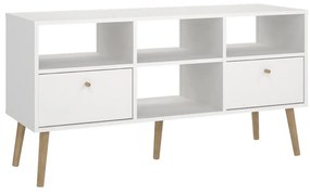 Biała szafka pod TV 117x61 cm Bodo – Tvilum