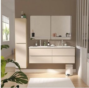 SORRENTO 120 cm podwójna szafka pod umywalkę z blatem ceramicznym