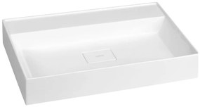 Sapho - Umywalka wisząca GODIVA 68x44 cm marmur/biała