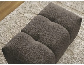 Brązowy podnóżek z materiału bouclé Roxelane – Bobochic Paris