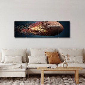 Obraz - Piłka do rugby w akcji (170x50 cm)