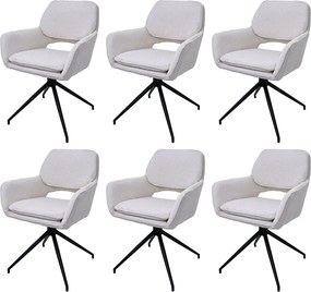 Krzesło do jadalni MCW-N74 (zestaw 6 sztuk), kremowy