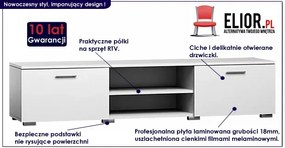 Szafka na sprzęt RTV Armo - biało-czarna