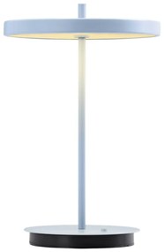 Jasnoniebieska metalowa lampa stołowa LED z metalowym kloszem (wysokość 31 cm) Asteria Move – UMAGE