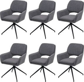 Krzesło do jadalni MCW-N74 (zestaw 6 sztuk), szary