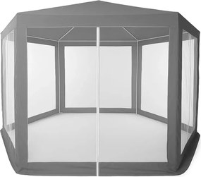 Pawilon ogrodowy, handlowy 2x2x2 m z moskitierą Gardiva N-GY, szary