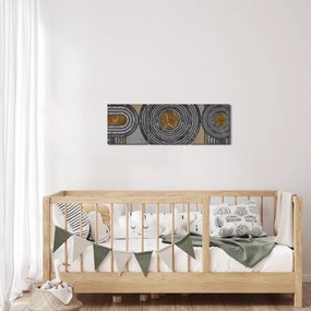 Obraz - Wzory dekoracyjne (z zegarem) (90x30 cm)
