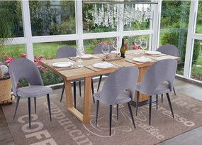 Krzesło do jadalni MCW-D73 (zestaw 6 sztuk),  ciemnoszary