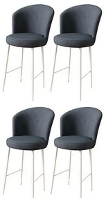 Zestaw krzeseł barowych Alte Anthracite and White,4 szt., 4 szt.