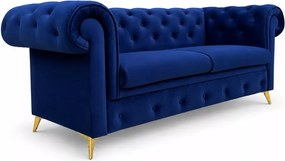 Sofa 2-osobowa z funkcją spania Chesterfield Prima - pikowana sofa do salonu w stylu glamour