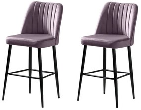 Zestaw krzeseł barowych Vento Lilac and Black, 2 szt., 2 szt.