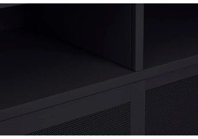 Czarna metalowa szafka z drzwiami przesuwnymi 90x180x40 cm Veep – Unique Furniture