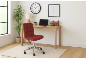 Bordowy fotel biurowy Q-020 VELVET