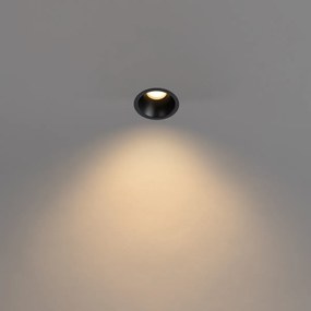 Zestaw 12 nowoczesnych opraw LED do zabudowy, czarne GU10 35 mm IP44 - Dept