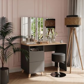 Stół toaletowy antracyt/artisan 110x55x75 karen