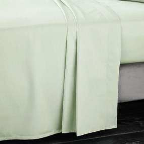 Jasnozielone prześcieradło z satyny bawełnianej 180x260 cm Cotton Sateen – Bianca