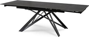 Stół Rozkładany Prostokątny MAXIME 160-240 cm Ceramiczny Czarny Marmur do Jadalni Nowoczesny Loft