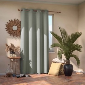 Szara zasłona zaciemniająca 140x245 cm Eyelets – Restilo