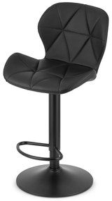 PROMOCJA Hoker z ekoskóry z czarną nogą WEST, czarny II klasa jakości