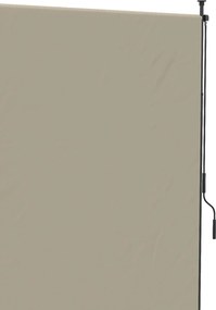 Outsunny Markiza Boczna na Taras Regulowana Wysokość Rama Metalowa Kolor Piaskowy 200x305 cm Dla Kawiarni | Aosom PL