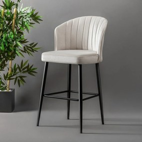 Zestaw krzeseł barowych Rubi Cream and Black, 4 szt., 4 szt.