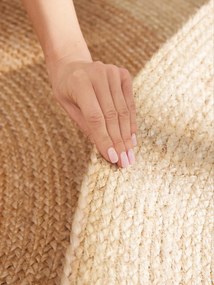 Dywan naturalny jutowy Jutta złoty 200 cm x 200 cm koło