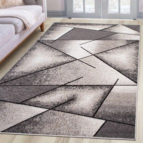 Dywan nowoczesny Perlage Wielokąty beżowo-szary 80 cm x 150 cm