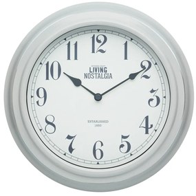 Zegar ścienny Kitchen Craft Living Nostalgia Grey, ⌀ 25,5 cm