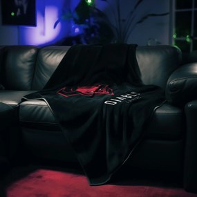 Czarny koc polarowy 150x180 cm Diablo