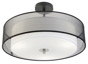 Inteligentna lampa sufitowa czarna z białą 50 cm z 3 WiFi A60 - Drum Duo Nowoczesny Oswietlenie wewnetrzne