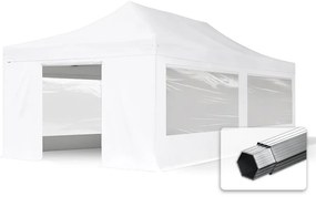 TOOLPORT 4x8 m Namiot Ekspresowy, PROFESSIONAL Alu 50mm, ze ścianami bocznymi, okna panoramiczne, biały - (59064)